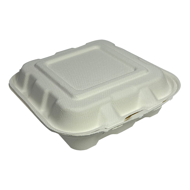 8吋三格漢堡盒(3-Comp 8.5'' Clamshell PFAS Free)